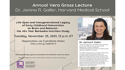 Vera Gross Lecture by Dr. Janina Galler